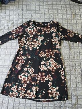 Tommy Hilfiger Black Floral 3/4Sleeve Dress